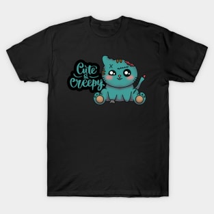 Cute & Creepy Zombie Cat! T-Shirt